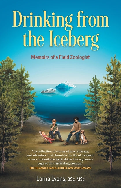 Paperback of "Drinking from the Iceberg" memoir by a field zoologist, showing the book cover with title and author details.