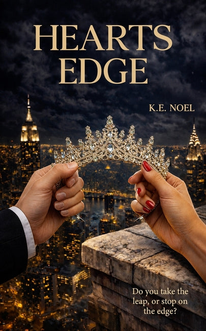 Paperback "Hearts Edge" by K.E. Noel, featuring a cover with heart-themed artwork and a soft, inviting design.