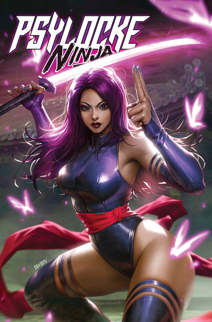Marvel Universe Psylocke: Ninja paperback book cover featuring artwork of the Marvel mutant character Psylocke in a ninja pose.