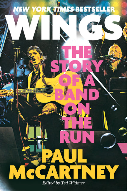Paperback copy of "Wings: The Story of a Band on the Run" by Liveright Publishing Corporation, showing the book cover with title and author.