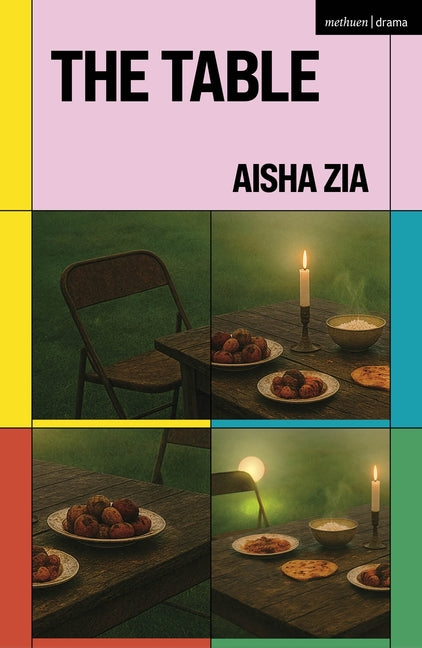 Paperback copy of "The Table" by Methuen Drama, with the cover featuring minimalist artwork and book title.