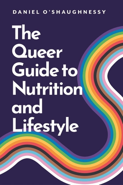 Paperback titled "The Queer Guide to Nutrition and Lifestyle" by Jessica Kingsley Publishers, showing the front cover with colorful design.
