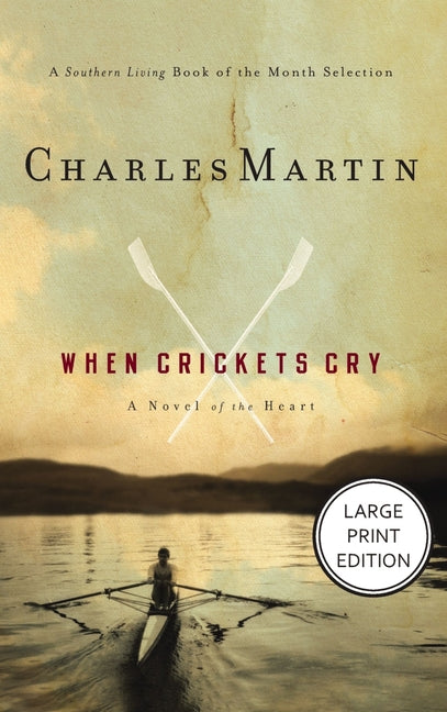 Paperback of "When Crickets Cry" by Thomas Nelson, showing the book cover with a peaceful outdoor scene.