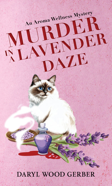 Cover image of "Murder in a Lavender Daze" paperback novel by Thorndike Press Large Print with lavender-themed artwork.