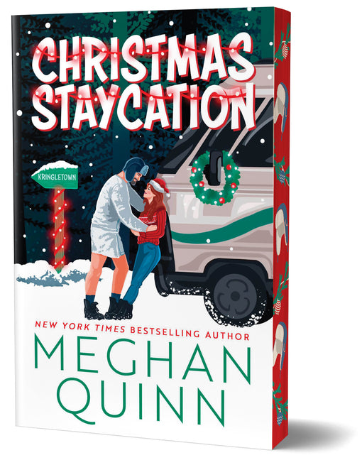 Paperback copy of Christmas Staycation Deluxe Edition by Bloom Books, featuring festive holiday-themed cover art.