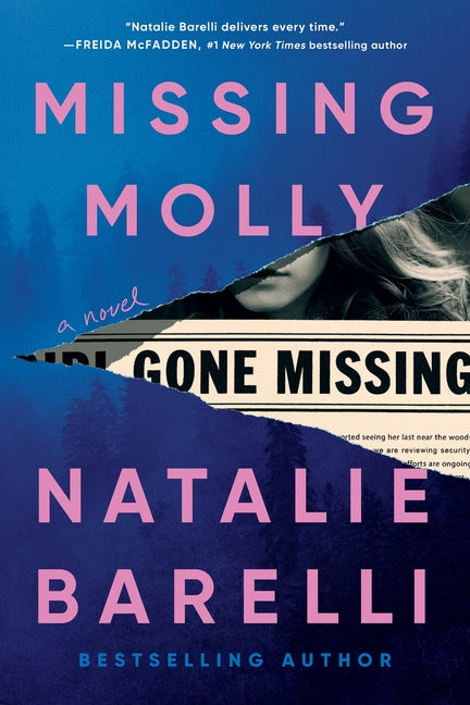 Paperback copy of "Missing Molly" by Poisoned Pen Press, featuring the book cover with title and author details.