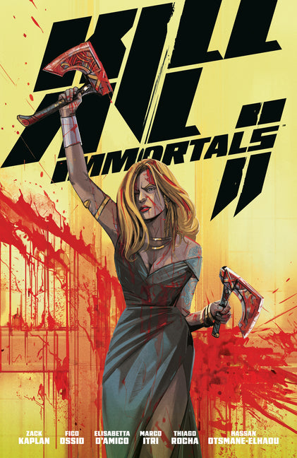 Paperback copy of Kill All Immortals II by Dark Horse Books featuring cover art with dark, mystical imagery.