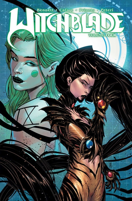 Paperback copy of Witchblade Volume 4 comic book by Image Comics, featuring cover artwork with the title and character illustrations.