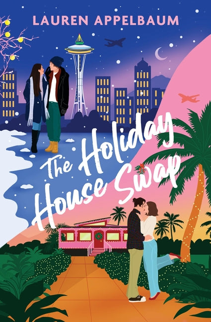 Paperback copy of The Holiday House Swap by Forever, featuring a festive holiday house on the cover.