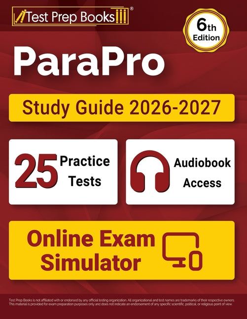 Paperback ParaPro Study Guide 2026-2027 by Test Prep Books with practice tests, test prep tips, and online exam simulator.
