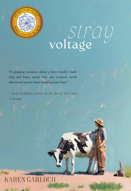 Paperback of "Stray Voltage" novel by Regal House Publishing, showing the book cover with title and author.