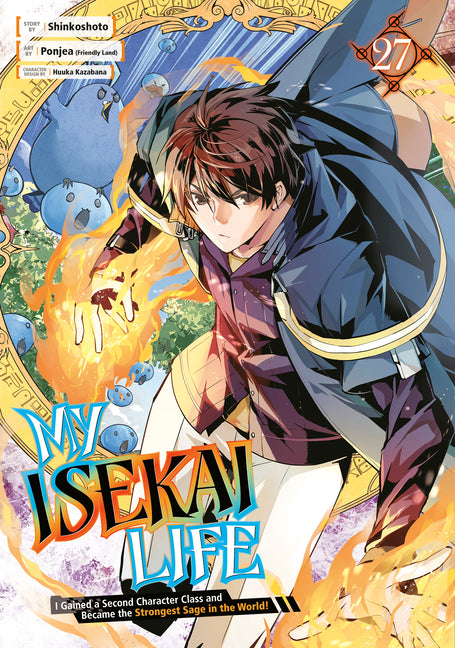 Paperback of My Isekai Life 27 manga by Square Enix Manga, showing the cover with colorful artwork and title text.