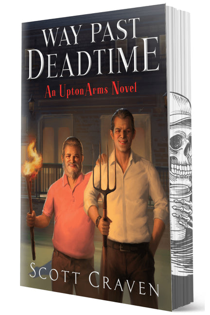 Paperback of "Way Past Deadtime" by City Owl Press, featuring the book cover with dark, haunting artwork and title text.
