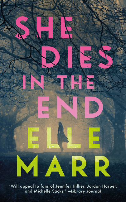 Paperback copy of "She Dies in the End" by Thomas & Mercer, showing the book cover with title and author details.