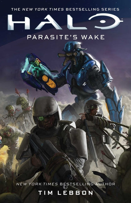 Paperback copy of Halo: Parasite's Wake by Gallery Books, showing the front cover with title and artwork.