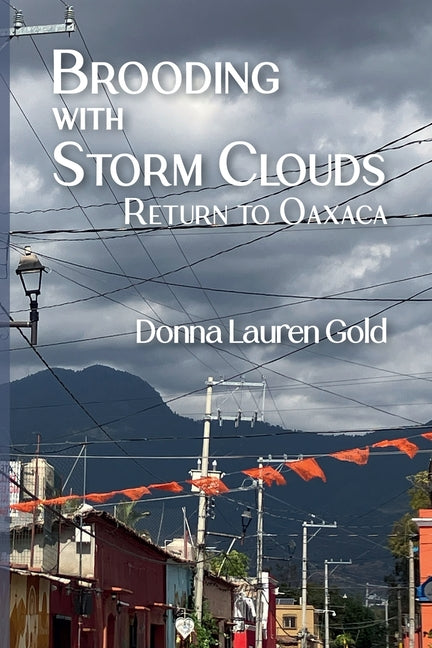 Paperback book titled "Brooding with Storm Clouds: Return to Oaxaca" by Culicidae Press, LLC, featuring a stormy sky on the cover.