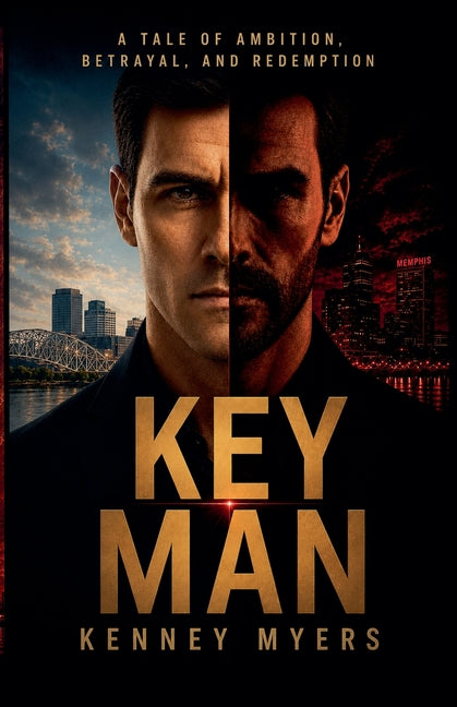 Paperback book titled "Key Man" by Kenney Myers, featuring a cover with a dark and mysterious design.