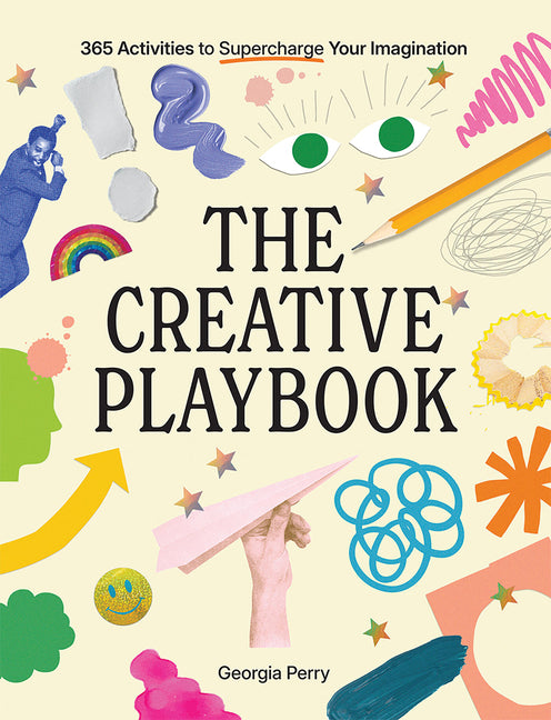 Paperback of The Creative Playbook by Hardie Grant Books featuring colorful activity illustrations and a creative design on the cover.