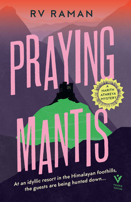 Paperback Praying Mantis book by Pushkin Vertigo with cover image featuring a detailed illustration of a praying mantis insect.