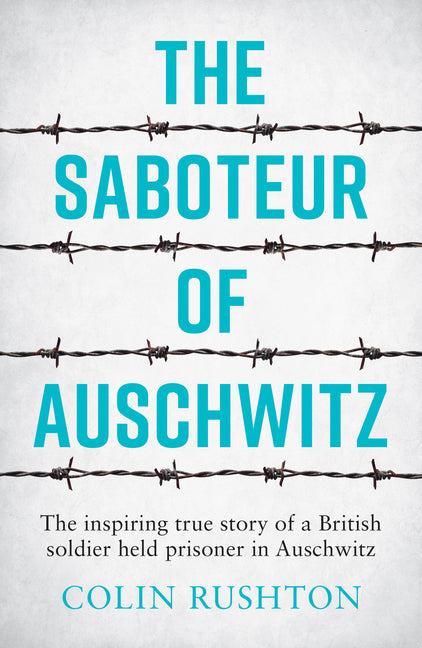 Paperback book titled "The Saboteur of Auschwitz" by Summersdale, featuring a cover with historical imagery related to Auschwitz.
