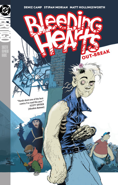 Paperback of Bleeding Hearts Vol. 1: Out-Break comic book by DC Vertigo, featuring illustrated cover art and title text.
