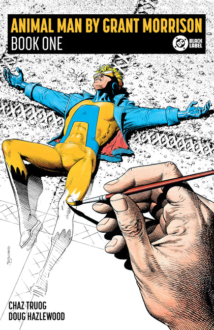 Paperback of Animal Man by Grant Morrison, DC Comics 2026 Edition, featuring comic book art on the cover.