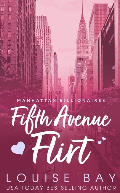 Paperback of Fifth Avenue Flirt novel by Louise Bay, featuring a close-up of the book cover with title and author’s name.
