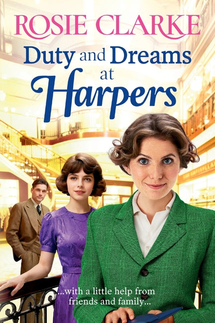 Paperback of Duty and Dreams at Harpers by Boldwood Books Ltd, featuring a colorful cover with an illustration of a harper in a scenic setting.