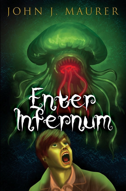 Paperback copy of "Enter Infernum" by Vanguard Press, showing the front cover with dark, atmospheric artwork.