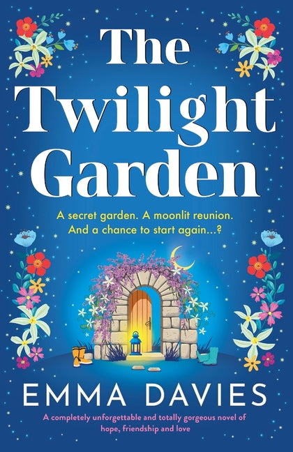 Paperback novel titled "The Twilight Garden" by Bookouture, featuring a captivating cover with floral and garden imagery.