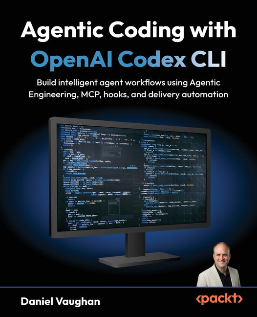 Paperback book titled "Agentic Coding with OpenAI Codex CLI" showing cover design related to AI programming and automation by Packt Publishing.