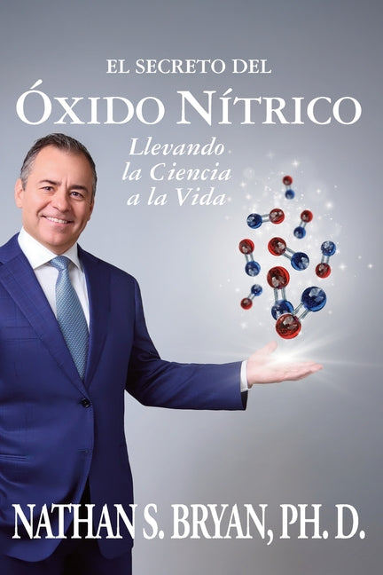 Paperback book titled "El Secreto del Óxido Nítrico" by Brick Tower Press, with a cover featuring scientific imagery.