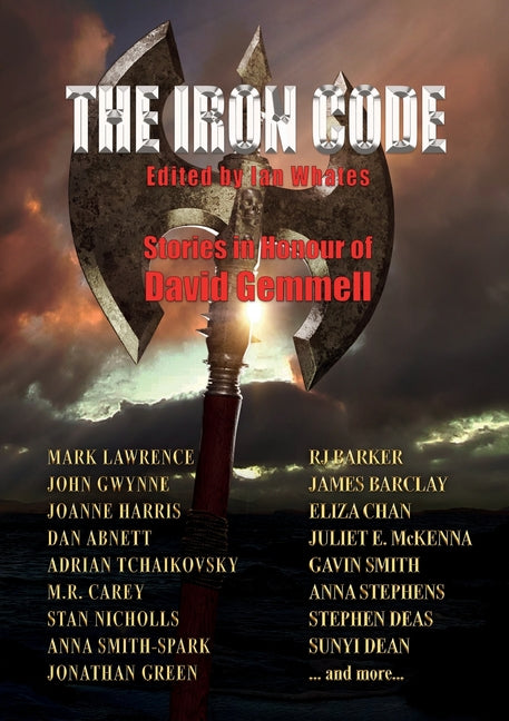 Paperback of "The Iron Code" by Newcon Press, featuring a minimalist cover design, ISBN 9781917735285.