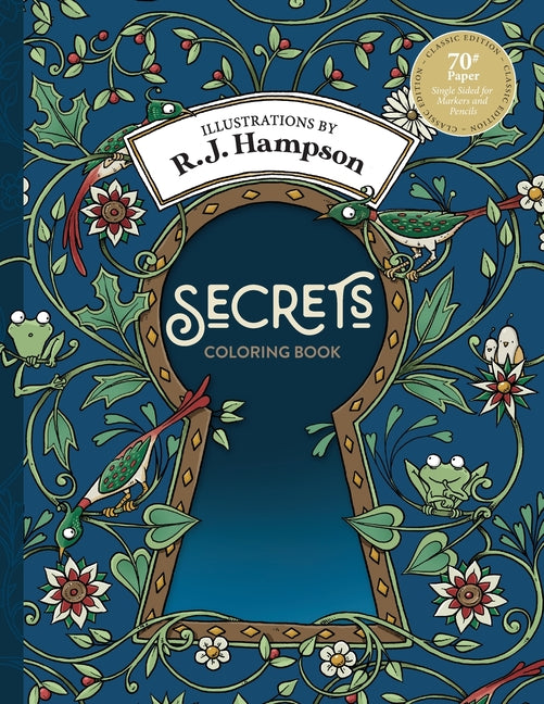 Paperback Secrets Coloring Book by Hop Skip Jump featuring intricate designs for creative coloring fun.