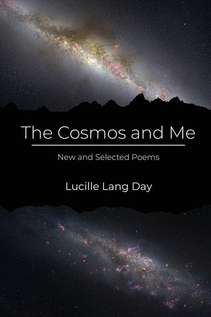 Paperback of "The Cosmos and Me: New and Selected Poems" by Trio House Press, featuring the book cover with poetic artwork.
