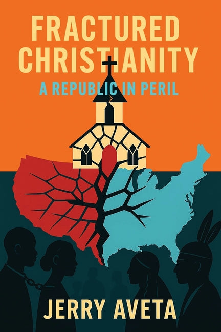 Paperback of Fractured Christianity by Msi Press, featuring the book cover with artistic design and title text.