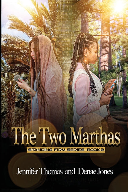 Paperback copy of The Two Marthas by Woodsong, featuring a cover with a peaceful garden scene.