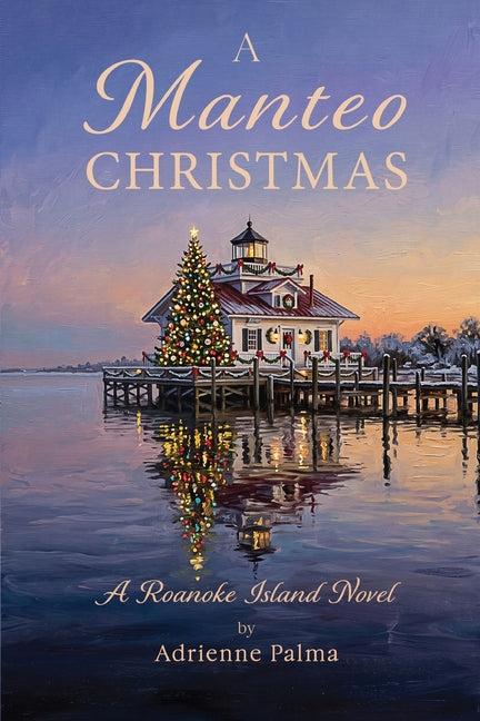 Cover of the paperback novel "A Manteo Christmas" by Blue Fortune Enterprises LLC, featuring festive holiday artwork and title text.