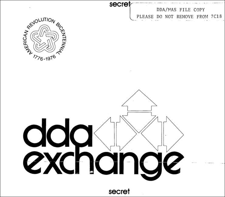 Paperback book titled "Dda Exchange: Excerpts from the Cia's Internal Newsletter" by Inpatient Press, featuring a plain cover design.