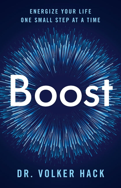 Paperback book titled "Boost: Energize Your Life One Small Step at a Time" by GFB, featuring the cover design and title.