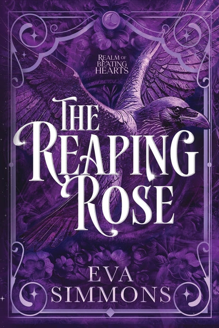 Paperback novel "The Reaping Rose" by Eva Simmons, featuring a dark floral cover design.
