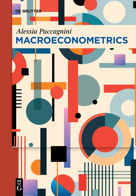 Paperback of Macroeconometrics textbook by de Gruyter featuring a cover with graphs and economic charts.