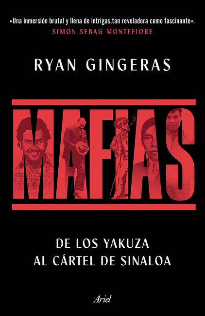 Paperback book titled "Mafias de Los Yakuza al Cártel de Sinaloa" by Planeta Publishing, with a cover featuring crime-related imagery.