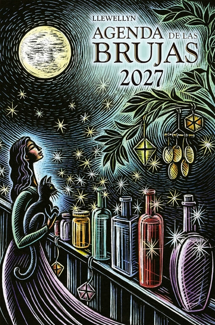 Paperback Agenda de Las Brujas 2027 by Obelisco, featuring mystical witch-themed cover art and calendar pages.