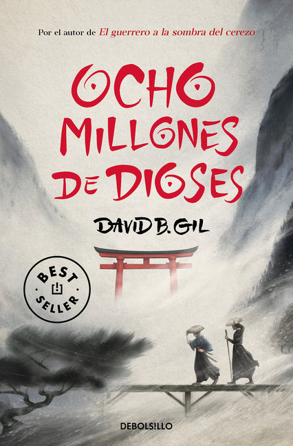 Paperback of Eight Million Gods by Debolsillo, featuring Japanese artwork and colorful cover design.