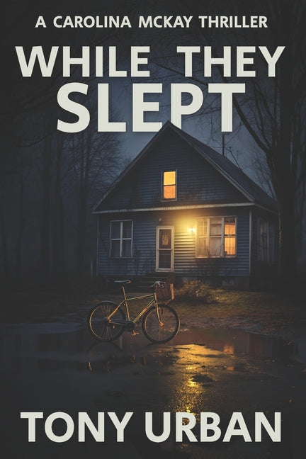 Paperback copy of "While They Slept" by Independently Published, showing the book cover with title and author details.
