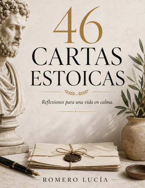 Paperback of 46 Cartas Estoicas, a Spanish edition with reflective cards for a calm life, published independently.