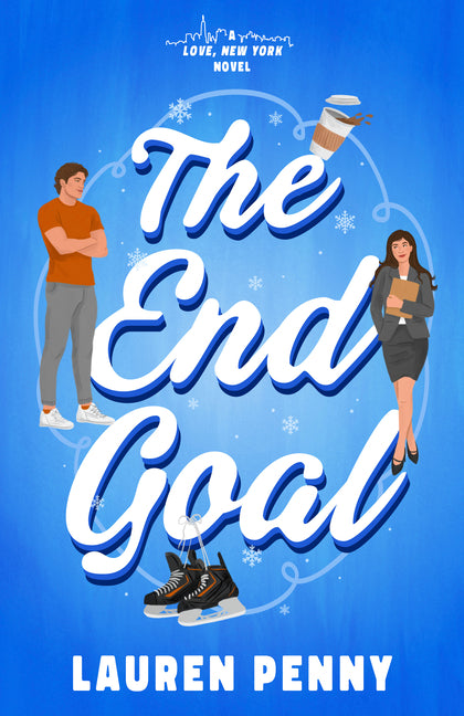 Paperback novel "The End Goal: A Love, New York" by Dell, featuring a book cover with cityscape graphics and title text.