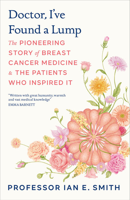 Paperback book titled "Doctor, I've Found a Lump" by DK Red, featuring the cover with a medical and breast cancer awareness theme.
