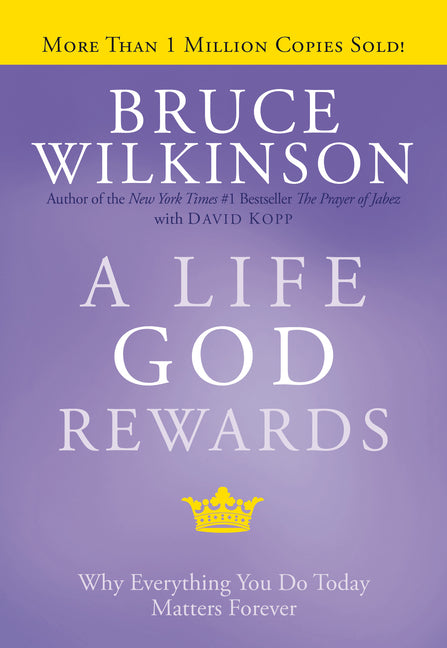Paperback book titled "A Life God Rewards" by PRH Christian Publishing, featuring the cover design with spiritual imagery.